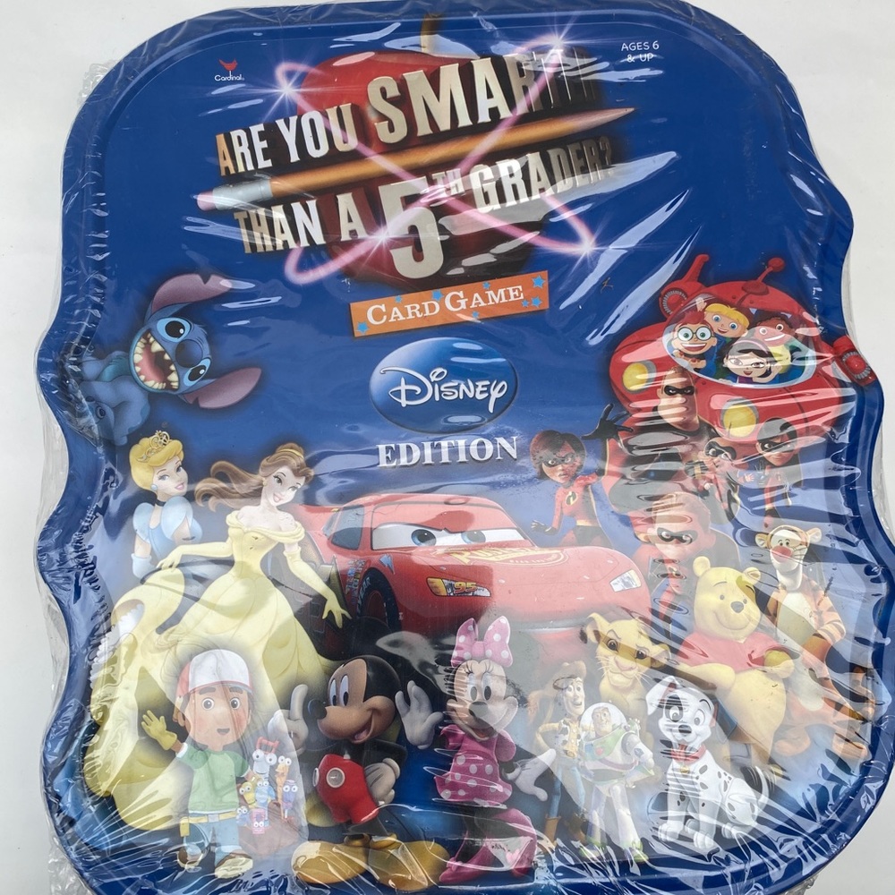 Are you smartwr than a 5th grader Disney trivia game in tin